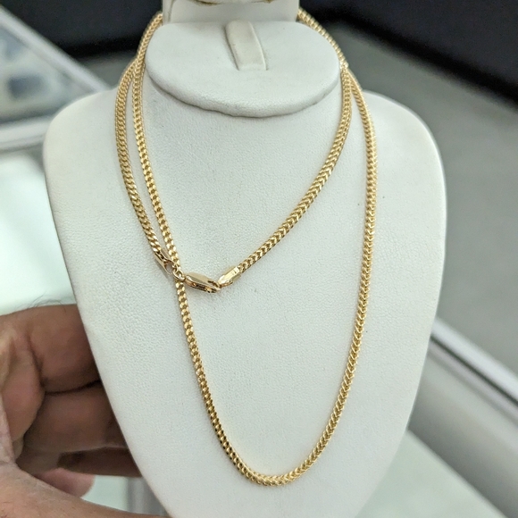 10kt Real gold franco chain 2.1mm 22 inch